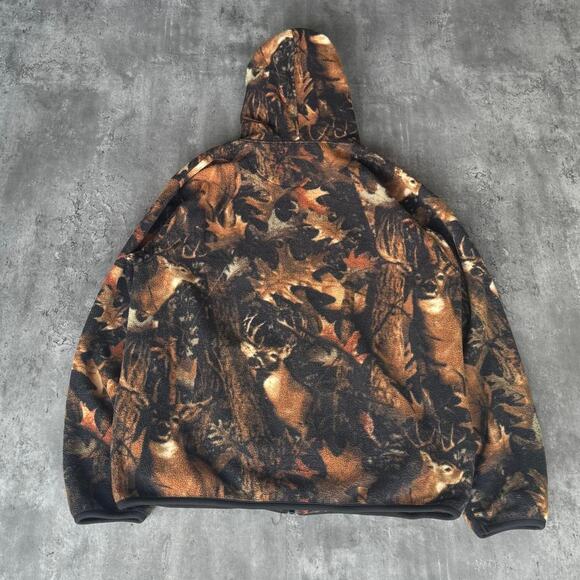 Vintage Y2K Baggy Camouflage Fleece Jacket - Picture 3 of 5